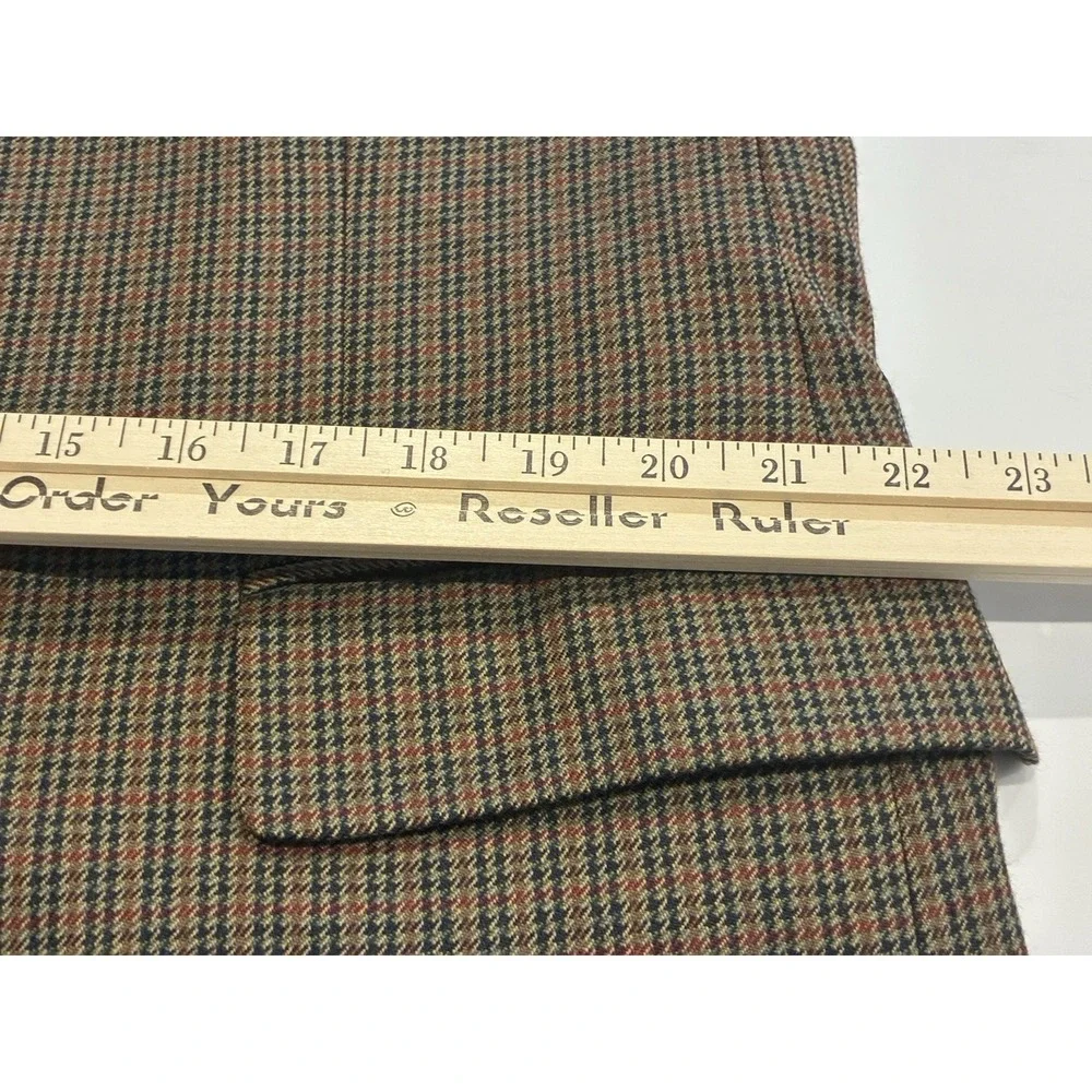 Vtg John Weitz Sport Coat Blazer Mens 46 Wool Tweed Houndstooth GlenPlaid Poland